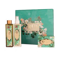 OHRIA AYURVEDA 3-Pcs Raatrani & Mint Shower Wash-Body Lotion & Bathing Bar Gift Set-image-2