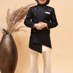 VASTRAMAY Boys 3-Piece Indo Western Sherwani Set-picture-58