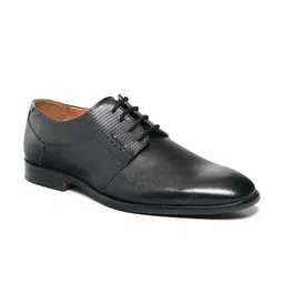 Ruosh Men Black Solid Leather Formal Colombo Shoes-image-74
