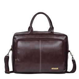 Veneer Unisex Brown Solid Laptop Messenger Bag-14