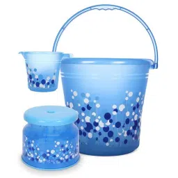 Blue 25 Ltr Polypropylene Bucket Set (Set of 3) by Regalo-picture-14