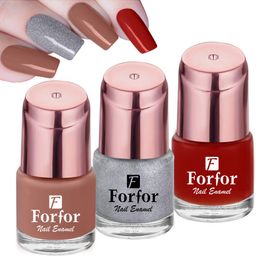 FORFOR Set of 3 Perfect Stay Rose Gold Long-Wearing Glossy Nail Enamel - 6 ml each-37