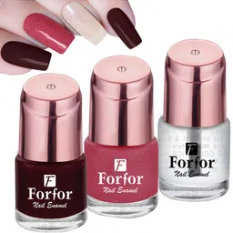 FORFOR Perfect Stay Rose Gold 3 Pcs Long Lasting Nail Polishes -6ml Each-108-111-114-image-30
