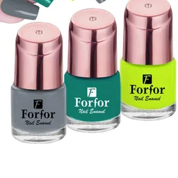 FORFOR Set of 3 Perfect Stay Rose Gold Long-Wearing Glossy Nail Enamel - 6 ml each-16