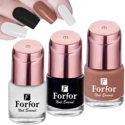 FORFOR Perfect Stay Rose Gold Set Of 3 Glossy Nail Polishes-White115-Black118-Nude103-81