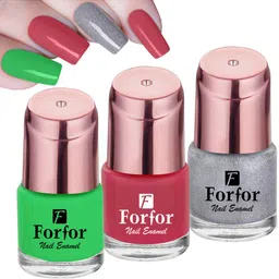 FORFOR Set Of 3 Perfect Stay Long Lasting Glossy Nail Polish 6ml Each - 117 + 102 + 105-56