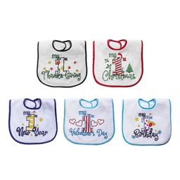 Butterthief Infants Set Of 5 Feeding Bibs-10