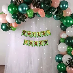Special You 64-Pcs Green, White & Peach-Colored Foil Balloons Birthday Decors-image-32