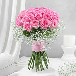 Romantic Blush Rose Bouquet-image-4