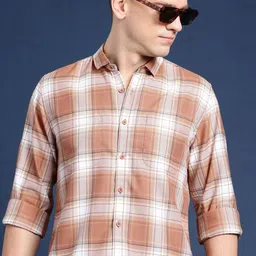 Mast & Harbour Men Slim Fit Checked Casual Shirt-picture-6