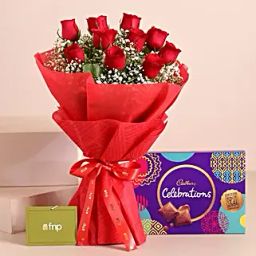 Timeless Red Roses Bouquet Celebrations Box-image-80