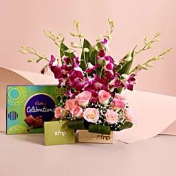 Gleaming Beauty Floral Arrangement Celebrations Box-42