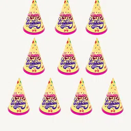 Special You Yellow 10 Pieces Happy Birthday Caps-picture-19