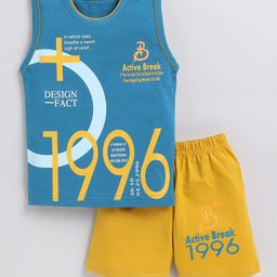 Mars Infiniti Boys Printed Pure Cotton T-shirt with Shorts-image-44