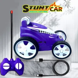 Stunt Racing Car Remote Control Toy with Front Wheel Rotation Multicolor-image-36