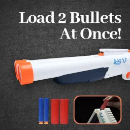 toy cloud Double Barreled Soft Dart Shooting Gun Toy with 6 Bullet Shells & 10 Foam Darts Guns & Darts image 4