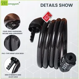 manogyam Combo Pack of Bicycle Number Lock & 15-In-1 Cycle Repair Tool Cycling Kit image 3