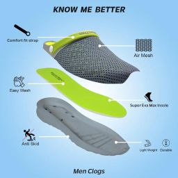 kazarmax Men's Classic Casual Clogs | Sandals with Adjustable Back Strap | Comfortable & Light Weight | Stylish & Anti-Skid | Everyday Use Memory Foam Clogs image 1