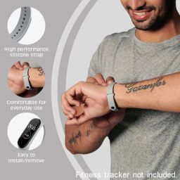 Inefable® Mi Band 3 & 4 Strap Band Wristband Strap Compatible with Mi Band M3 & M4 Original Device Not Included | image 1