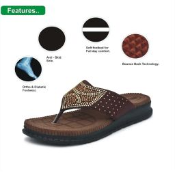 health fit Diabetic & Orthopedic with Super Extra Soft Ortho Care Anti-Skid Doubleu Flip-Flops for women Slippers/Doctor Chappal & Footwear HF329 image 4