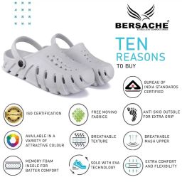 bersache Soft Classic Casual with Regular wear with Ultra Soft & Technology Sandal for Men & Boy's Grey image 5