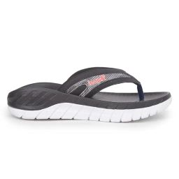 liberty LEAP7X AUSTIN Bin Thong For Men With PU Upper | Comfortable Sole Flip-Flop Slipper | Stylish & Light Weight | Soft Footbed | Daily Use Chappal | Slip-on Closure - Black image 2