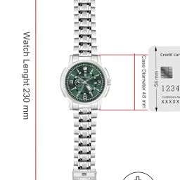 timewear Analog, Day Date Functioning, Stainless Steel Chain Watch for Men image 3
