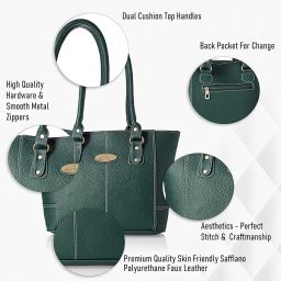fostelo Women's Vegan Leather Everly Handbag Shoulder Hobo Bag Ladies Purse (Large) image 1