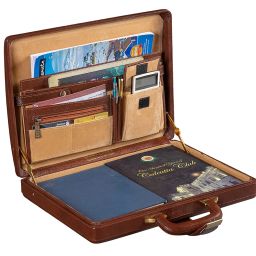 brand leather Genuine Leather 18 L Briefcase For Men Use Office|Business|Travel image 3