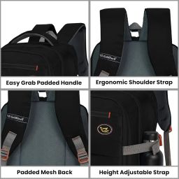 goldfinch 54ltr Water Resistant Laptop Backpack Bag For Man & Women | 15.6 inch Padded Laptop Bag For School, College, Office Work | Travel Bags 3 Compartment, Front Pocket, Water Bottle Holder image 4