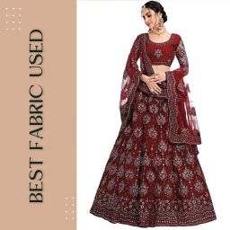 zaalima fashion with z logo Women's Net Semi-stitched Lehenga Choli With Dupatta image 3