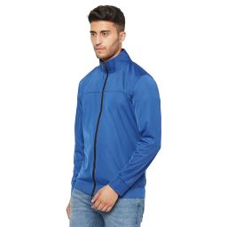 glito Men's Solid Blue Side Pocket Jacket-Track-Upper. image 2