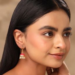 yellow chimes Earrings for Women and Girls Traditional Multicolor Meenakari Jhumka Earring | Gold Plated | Dome Shape Jhumki Combo Earrings | Birthday Gift for girls and women Anniversary Gift for Wife image 2