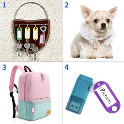 first try Keyring with Name Tag Labels | Plastic Keychain with 2 Side ID Label and 3/4" Split Ring | Writeable Name | For Home, Office, and kitchen image 5