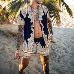 yellow tree Fabulous Polyester Shirt with Shorts Combo Set for Men image 1