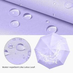 alexvyan Mini Umbrella with Case for Men & Women (Manual Open) Compact Travelling Umbrella, Polyester & UV Protection Fabric for Summer/Anti-Slip Handle- Use in Rain & Summer- 6 Frame-2024 (Purple) image 5