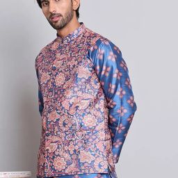 jompers Digital Printed Nehru Jacket For Men image 2