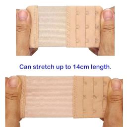 Bra Extender 3 Hooks, Rows Elastic Bra Band Hook Strap Extensions For Women, Pack Of 4 image 1