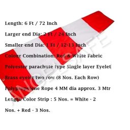 ANGELSAFE® Windsock Cloth Single Layer Cloth two Color Red & White (Pack of 1 Pcs) image 2