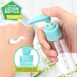 KIRA Travel Bottles Kit, Portable Refillable Toiletry Containers Set, Leak Proof Cosmetic Containers for Lotion, Shampoo, Cream, Soap, Total (4 Bottle) 7pcs image 2