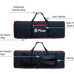 GIG Master Keyboard Bag/Case/Cover for Casio CTK-240, CTK-245 49 Keys Heavy Padded Light Weight Gig Bag with Front Pocket (Black & Red) image 4