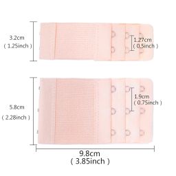 D Club Senkary 8 Pcs Bra Extender 2 Hooks/ 3 Hooks Elastic Stretchy Bra Extension Strap, 3 Rows, 4 Colors, Multicolor, 9.8 (L) x 3.2 (W) cm; 9.8 (L) x 5.8 (W) cm image 1