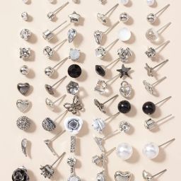 shining diva fashion 30 Pairs Earrings Combo Set Latest Stylish Crystal Pearl Earrings for Women and Girls (14855er) Valentine Gift for Girlfriend image 2