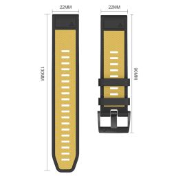 Watch Band Compatible with Garmin Fenix 5 Bands 22mm Width Soft Silicone Replacement Strap for Fenix 5/Fenix 5 Plus/Fenix 6/Fenix 6 Pro/Forerunner 935/Forerunner 945 image 4
