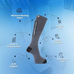ZOKNI Pain Relief Compression Socks for Men & Women | Buy 1 Get 1 | 4 Level Support (Ankle, Achilles, Calf, Tibial Tuberosity) Microfiber & Elastic Fabrics for Improved Circulation & Comfort image 3