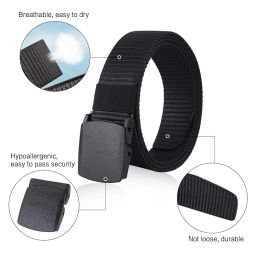 zoro Men's Nylon Fabric Belt for Men, Plastic Flap Buckle, fits on upto 40 inches waist size image 1