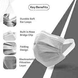 7Shield Disposable 3Ply Polka Dotted Face Mask for Kids - Ultra Soft Fabric Wide Ear Loop, Comfortable, Inbuilt Plastic Coated Nose Pin, CE and ISO Certified, Convenient Box Pack image 5