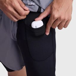 fuaark 2 in 1 Compression Shorts for Men for Gym, Sports, Running & Cycling Activities with Pocket image 3