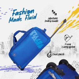 skybags Polyester Solid Pattern Casper Duffle Trolley 67 (Royal Blue, Medium) image 4