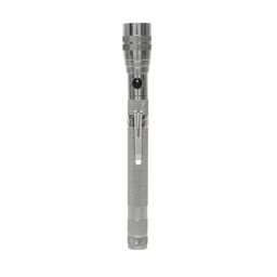 swiss military Torch Light, LED Work Light with 360° Flexible-Extendible Head, Magnetized Base, Scratch-Resistant Aluminum Body, Bright LED Lights, Compact Portable Torch for Home & Outdoor Use–Silver image 5